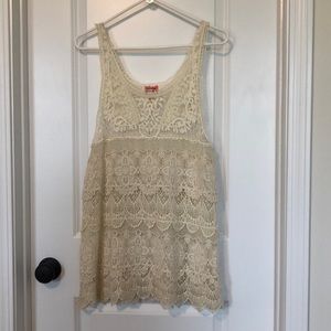 Free People Lace Tunic Sz M EUC